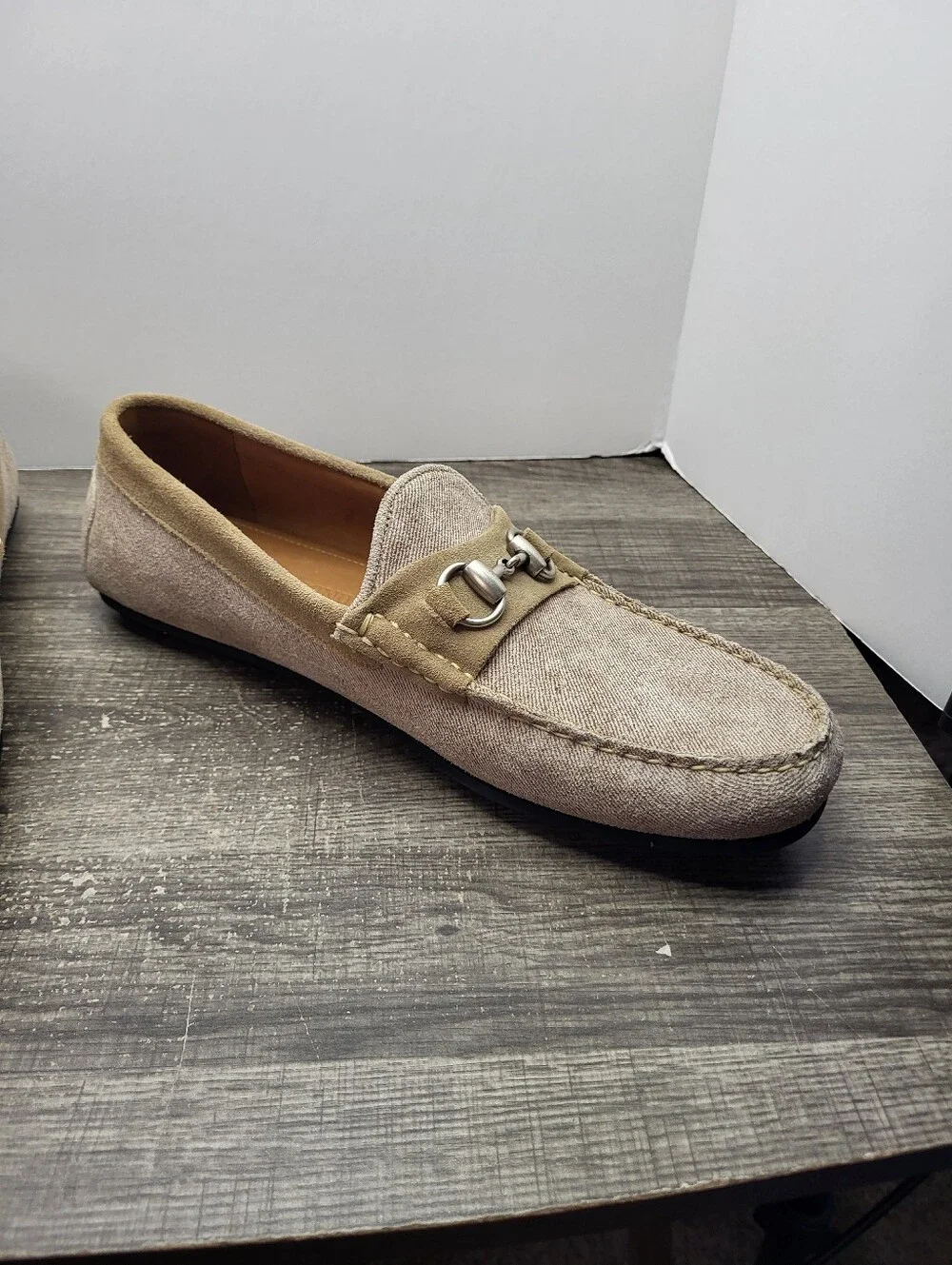 Allen Edmonds Sebastian Bit Driving Loafers Shoe Mens Size 12 D Bone New